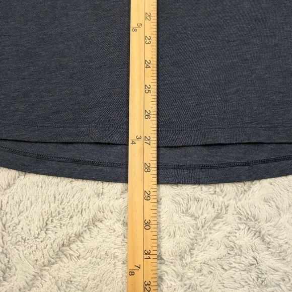 Lululemon Shirt Men's M Blue Navy Heather 5 Year Basic Tee Pima Cotton - Picture 5 of 7